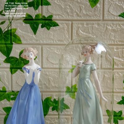 TƯỢNG CÔ GÁI VÀ CHÚ CHIM ( + LỒNG KÍNH )